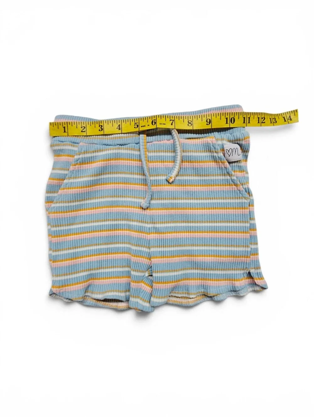 Love, Millie Clothing Co. Striped Tank & Short Set In Aqua, Peach, White Size 10